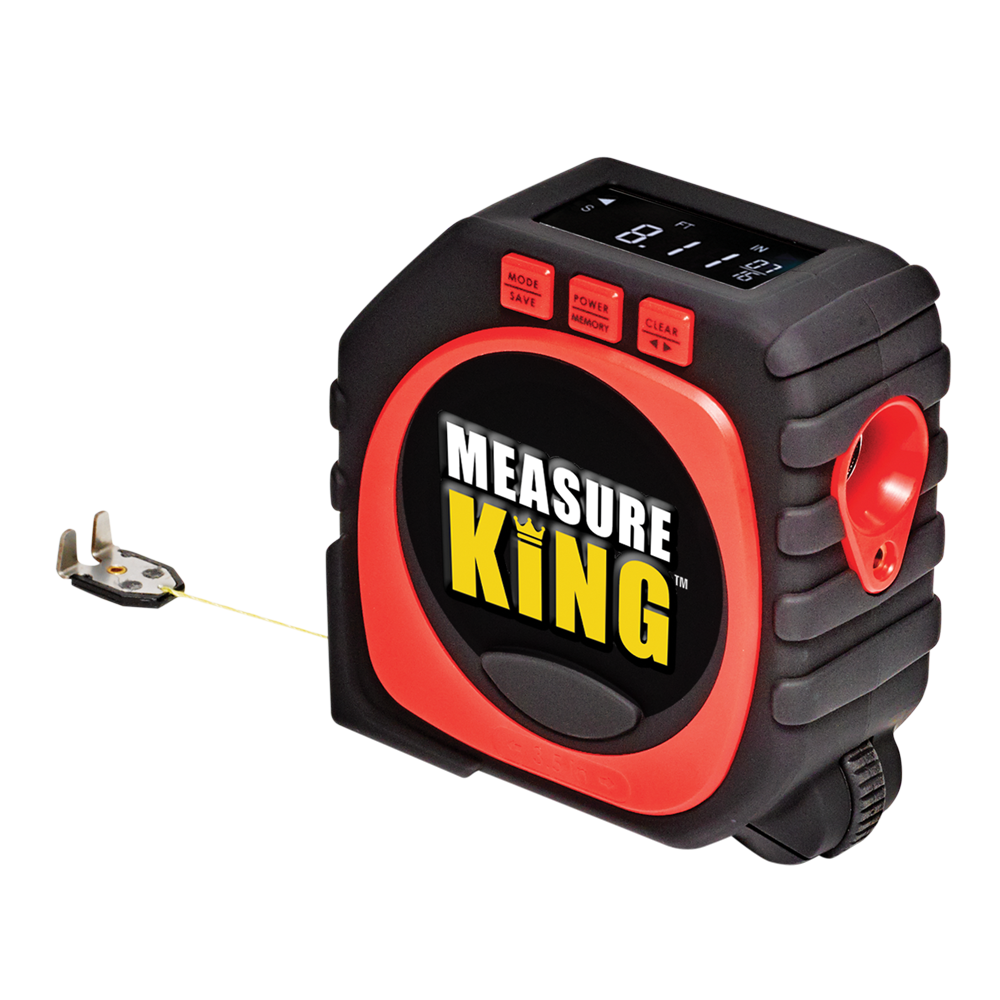 Measure King, rolmaat, schuifmaat, meetlint en laser afstandsmeter in 1 handig apparaat. Met LED-sch